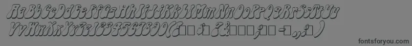 FzJazzy143DItalic-Schriftart – Schwarze Schriften auf grauem Hintergrund