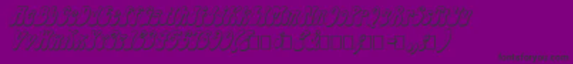 Шрифт FzJazzy143DItalic – чёрные шрифты на фиолетовом фоне