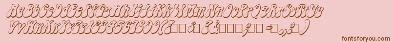 FzJazzy143DItalic-Schriftart – Braune Schriften auf rosa Hintergrund