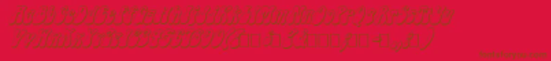 FzJazzy143DItalic Font – Brown Fonts on Red Background