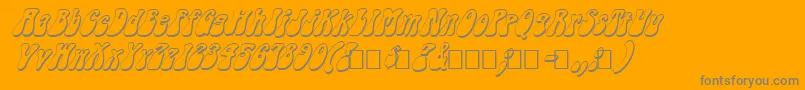 FzJazzy143DItalic Font – Gray Fonts on Orange Background