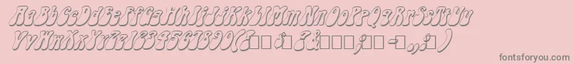 Police FzJazzy143DItalic – polices grises sur fond rose