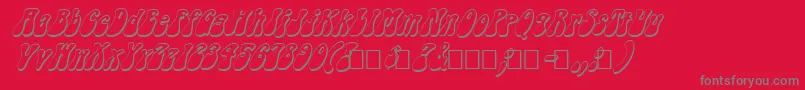 FzJazzy143DItalic Font – Gray Fonts on Red Background