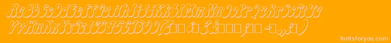 FzJazzy143DItalic Font – Pink Fonts on Orange Background