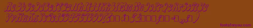 FzJazzy143DItalic Font – Purple Fonts on Brown Background
