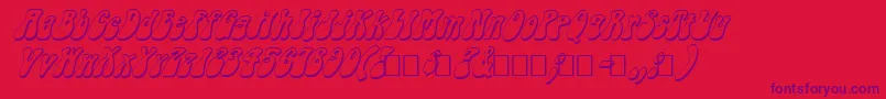 FzJazzy143DItalic Font – Purple Fonts on Red Background