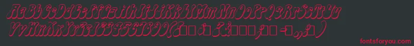 FzJazzy143DItalic Font – Red Fonts on Black Background