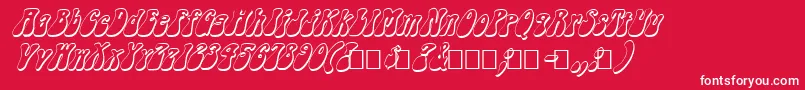 FzJazzy143DItalic Font – White Fonts on Red Background