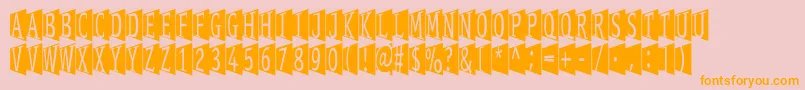 Stageglyphs Font – Orange Fonts on Pink Background