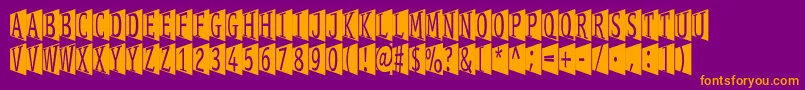 Stageglyphs Font – Orange Fonts on Purple Background