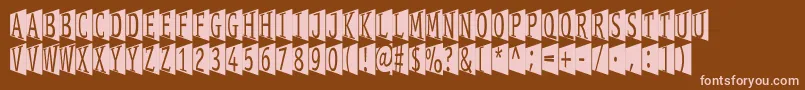 Stageglyphs Font – Pink Fonts on Brown Background