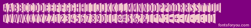Stageglyphs Font – Pink Fonts on Purple Background