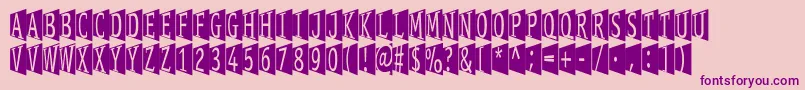 Stageglyphs Font – Purple Fonts on Pink Background