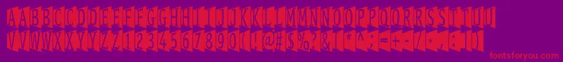 Stageglyphs Font – Red Fonts on Purple Background