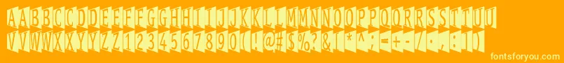 Шрифт Stageglyphs – жёлтые шрифты на оранжевом фоне