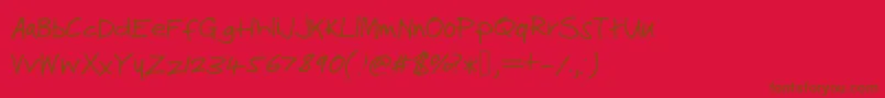 Stuvetica2-Schriftart – Braune Schriften auf rotem Hintergrund