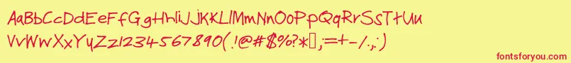 Stuvetica2 Font – Red Fonts on Yellow Background