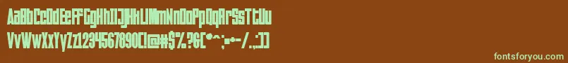 Falturaregular Font – Green Fonts on Brown Background