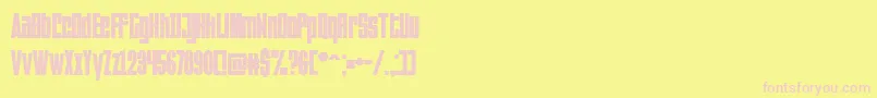 Falturaregular Font – Pink Fonts on Yellow Background