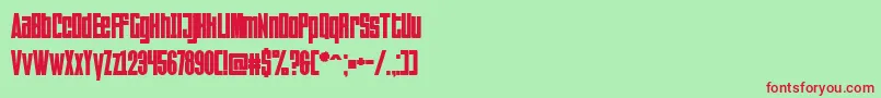 Falturaregular Font – Red Fonts on Green Background