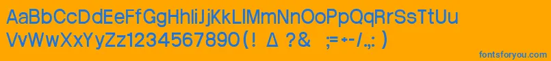 Atrian3 Font – Blue Fonts on Orange Background