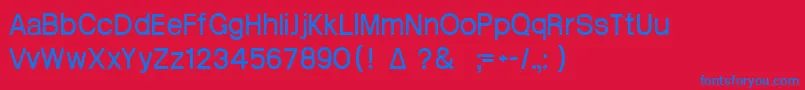 Шрифт Atrian3 – синие шрифты на красном фоне