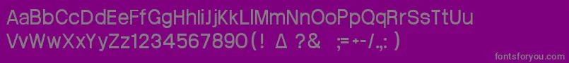 フォントAtrian3 – 紫の背景に灰色の文字