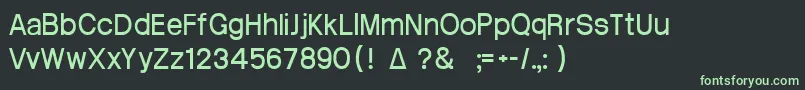 Fonte Atrian3 – fontes verdes em um fundo preto