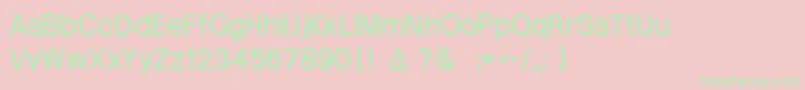 フォントAtrian3 – ピンクの背景に緑の文字