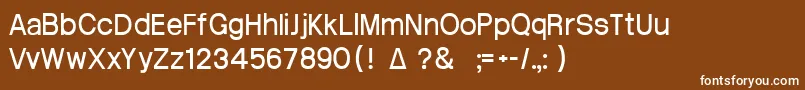 フォントAtrian3 – 茶色の背景に白い文字