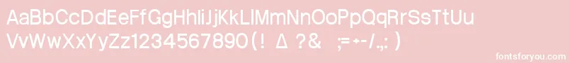 フォントAtrian3 – ピンクの背景に白い文字