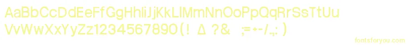Шрифт Atrian3 – жёлтые шрифты на белом фоне