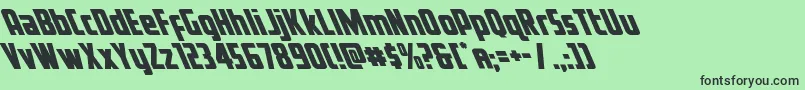 Voyagefantstraightleft Font – Black Fonts on Green Background