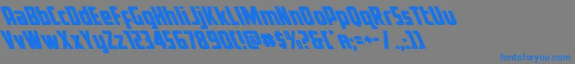 Voyagefantstraightleft Font – Blue Fonts on Gray Background