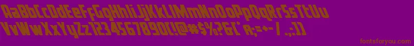 Voyagefantstraightleft Font – Brown Fonts on Purple Background