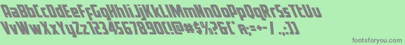 Voyagefantstraightleft Font – Gray Fonts on Green Background