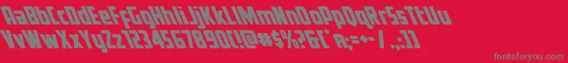 Voyagefantstraightleft Font – Gray Fonts on Red Background