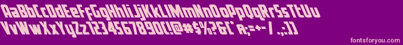 Voyagefantstraightleft Font – Pink Fonts on Purple Background