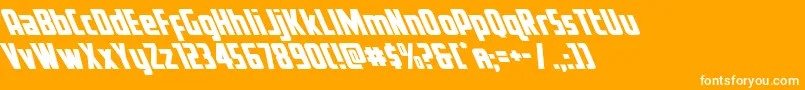 Voyagefantstraightleft Font – White Fonts on Orange Background