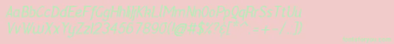 VercingetorixItalic Font – Green Fonts on Pink Background