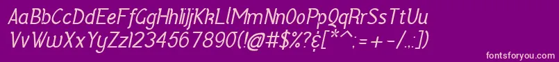 VercingetorixItalic Font – Pink Fonts on Purple Background