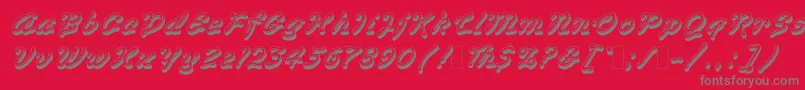 フォントVegasLetPlain.1.0 – 赤い背景に灰色の文字