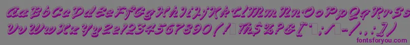 VegasLetPlain.1.0 Font – Purple Fonts on Gray Background