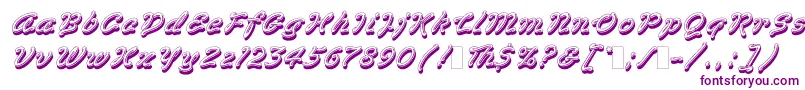 VegasLetPlain.1.0 Font – Purple Fonts on White Background