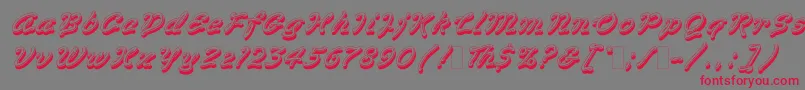 VegasLetPlain.1.0-Schriftart – Rote Schriften auf grauem Hintergrund