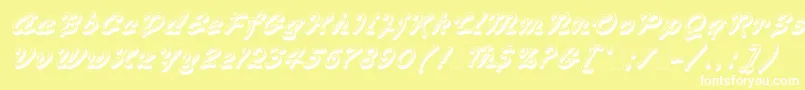 More about VegasLetPlain.1.0 Font VegasLetPlain.1.0 Font – White Fonts on Yellow Background