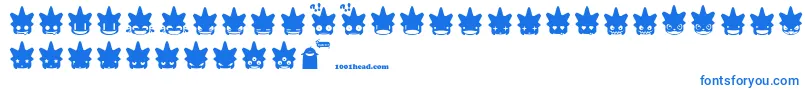 Punksmileys Font – Blue Fonts on White Background