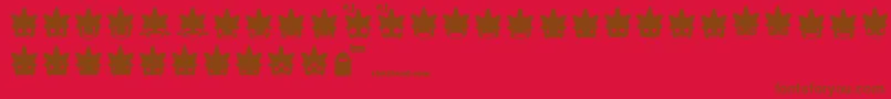 Punksmileys Font – Brown Fonts on Red Background