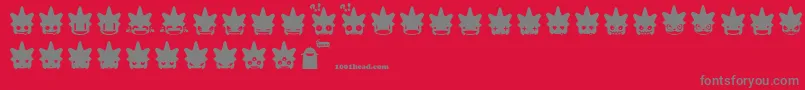 Punksmileys Font – Gray Fonts on Red Background