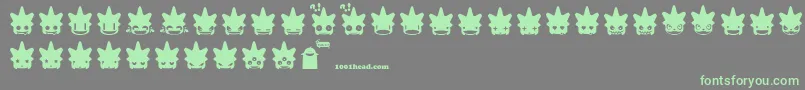 Punksmileys Font – Green Fonts on Gray Background
